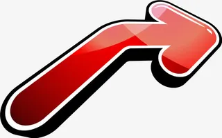 矢量立体红色箭头免抠