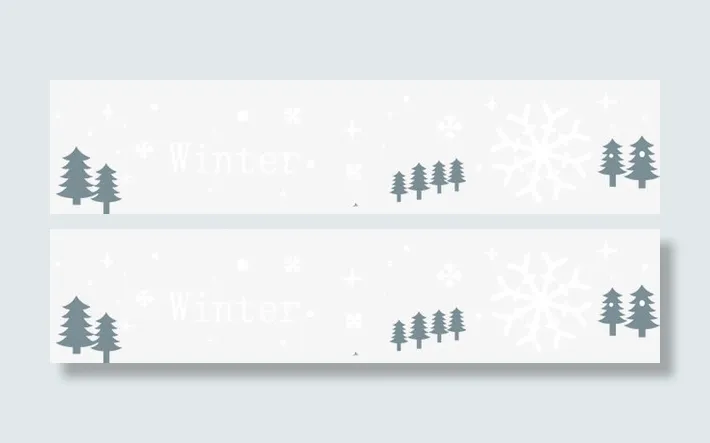 卡通四季banner矢量图