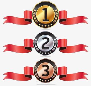 红色名次奖牌免抠