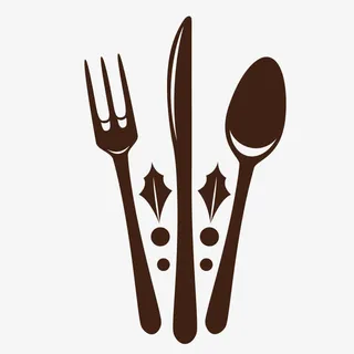 刀叉套装矢量图免抠