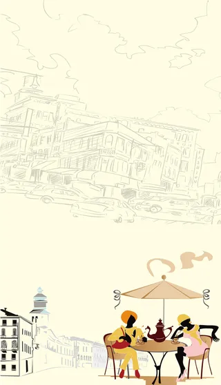 餐厅暑期特惠活动海报背景素材高清