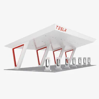 大型灰白色自动电动车充电桩免抠