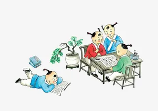 中国风创意国学插画装饰免抠