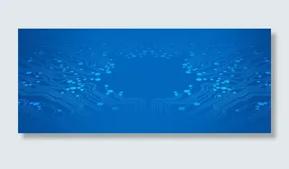 科技感蓝色背景banner高清