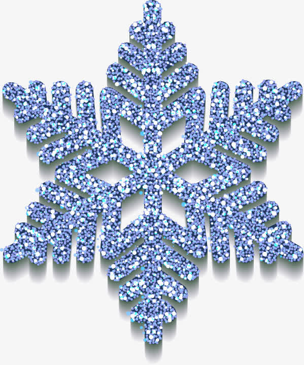 精美蓝色 雪花免抠