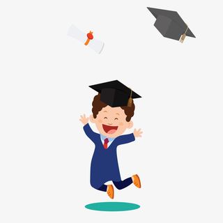 卡通毕业季男孩矢量图免抠