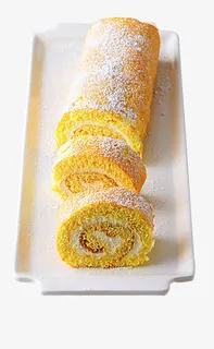 黄色卷心面包糕点免抠 黄色卷心面包糕点免抠