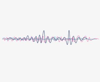 矢量迷幻声波曲线PNG图片免抠