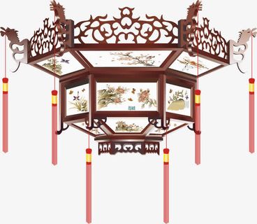 手绘高清中秋节灯笼免抠