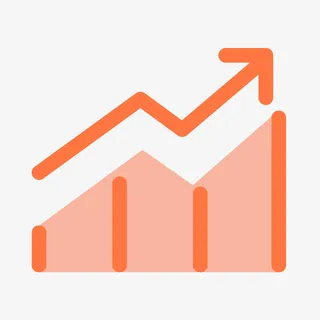 红色折线数据分析元素免抠手绘/卡通卡通元素