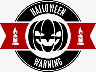 卡通南瓜灯万圣节勋章免抠