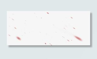 红色模糊漂浮绿叶免抠