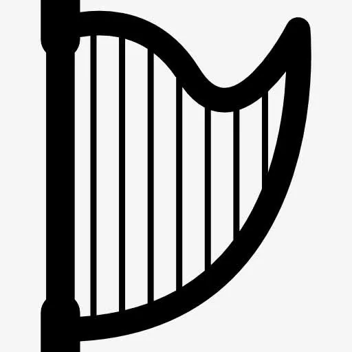 音乐的竖琴图标免抠
