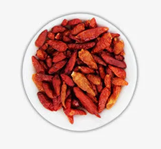 一盘子干辣椒图片免抠