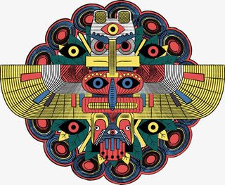 插图波谱风花纹免抠