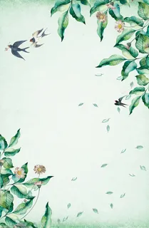 文艺踏青背景素材高清