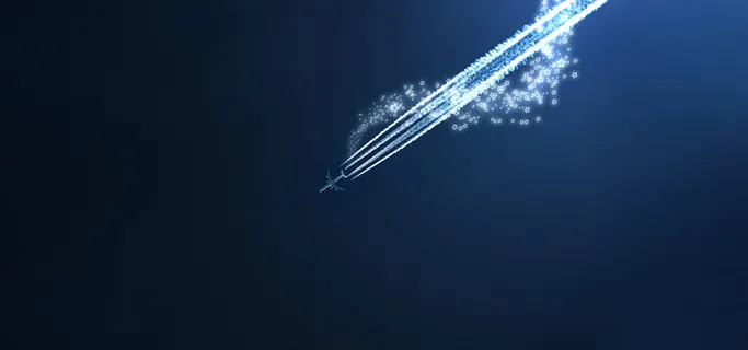 创意飞机飞过背景高清