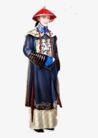 清朝大臣古风手绘免抠