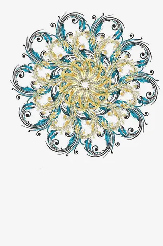 经典孔雀羽毛花纹免抠