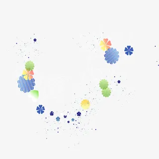 漂浮水彩花瓣免抠