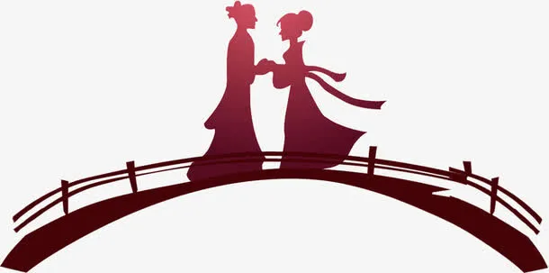 七夕鹊桥会海报免抠