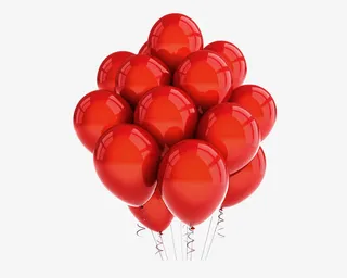 红色气球免抠