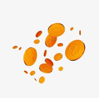 散落的金币免抠
