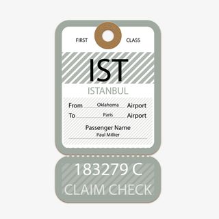 复古纸质行李牌设计矢量免抠