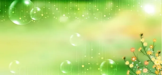 清新绿色背景免抠