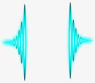 矢量极光声波曲线PNG图片免抠