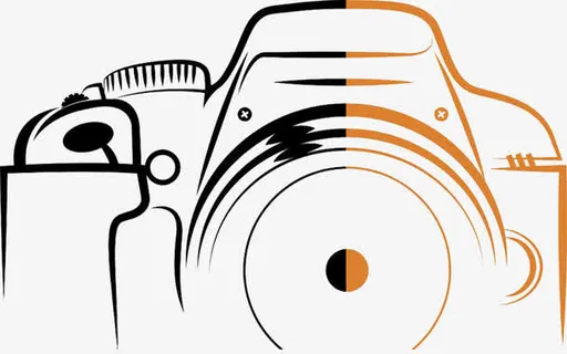 数码相机简笔画免抠