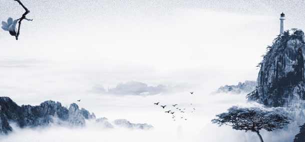 中国风企业文化背景免抠