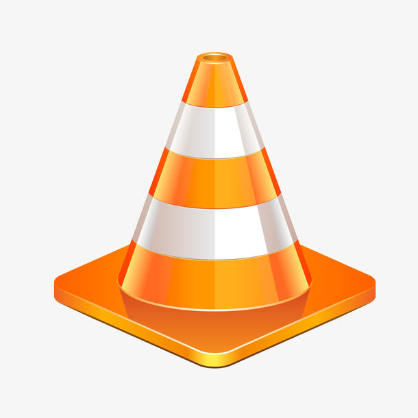 橙白条纹路锥免抠