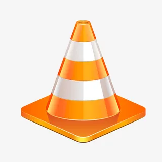 橙白条纹路锥免抠