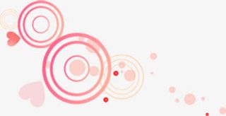 红色圈圈爱心装饰免抠