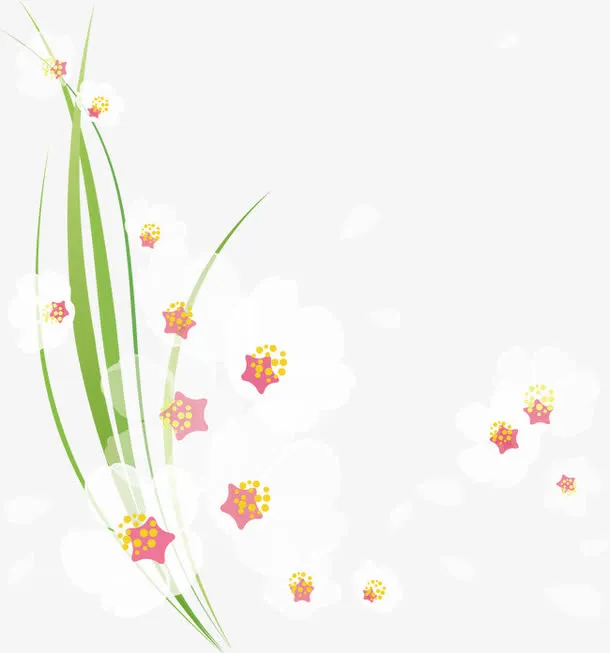 卡通精美彩色花花瓣免抠