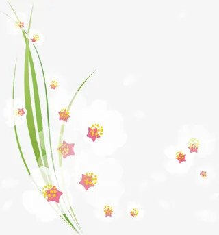 卡通精美彩色花花瓣免抠