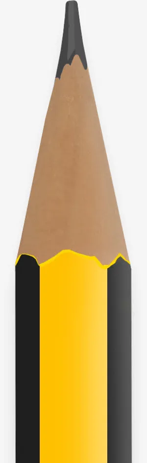 黄色卡通铅笔头海报背景