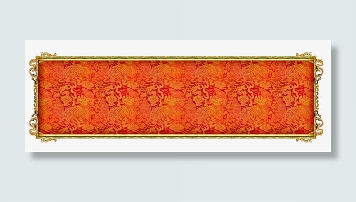 金色龙底纹边框免抠