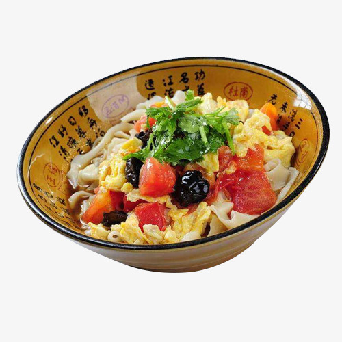 美味面食番茄鸡蛋盖浇面免抠