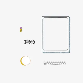 卡通箭头和边框免抠