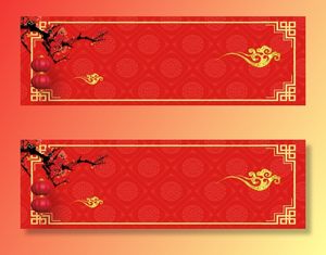 复古新年过年banner高清