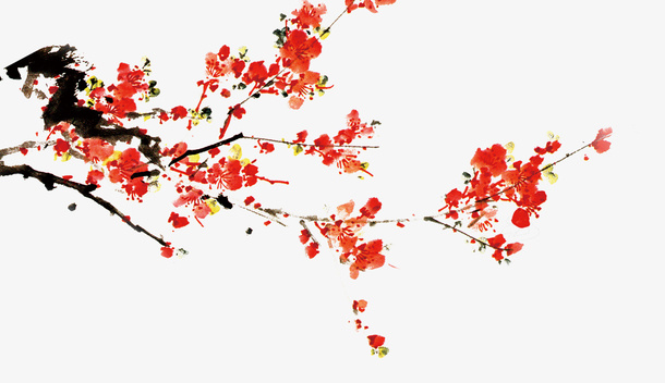枝头梅花免抠
