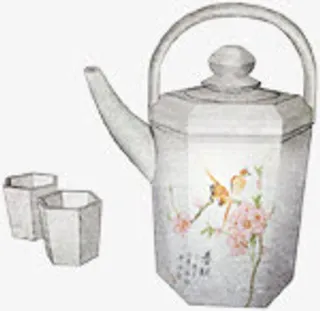 中国风水杯水壶免抠