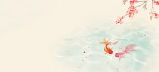 中国风意境金鱼背景高清