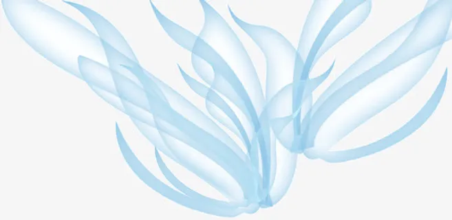 淡蓝色浪漫飘逸丝绸免抠