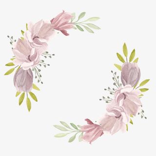 花圈边框植物花圈花朵绿叶免抠