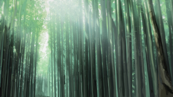 绿色竹林背景