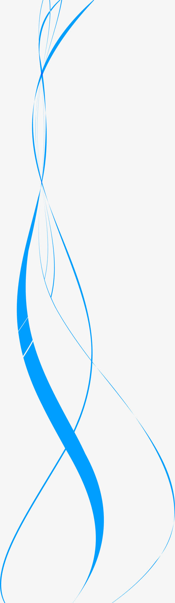 蓝色创意线条免抠