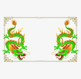 中国风龙纹边框装饰元素免抠